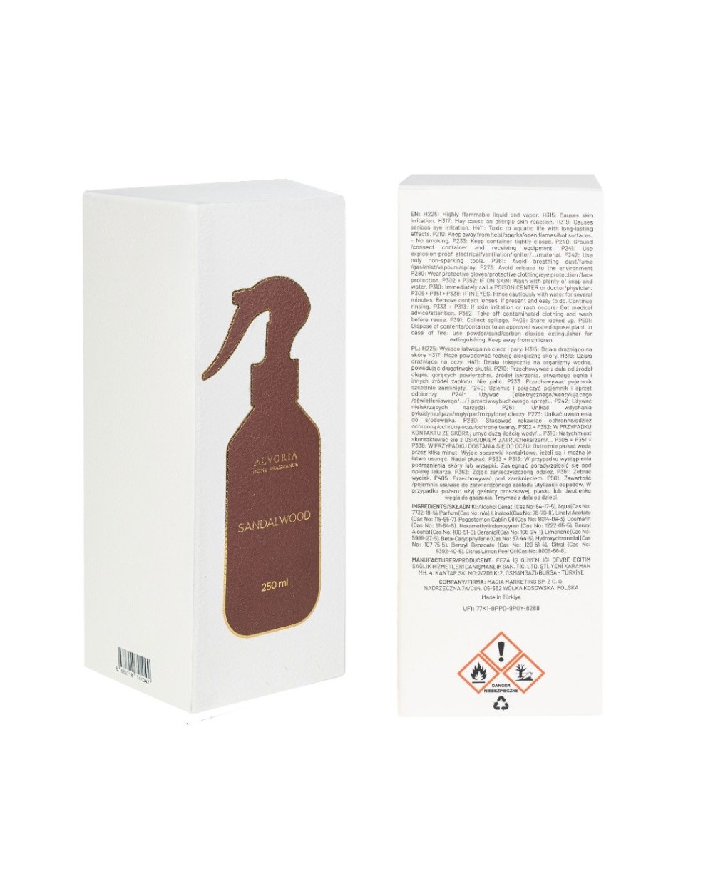 Namų kvapas Sandalwood - Alvoria purškiamas 250 ml