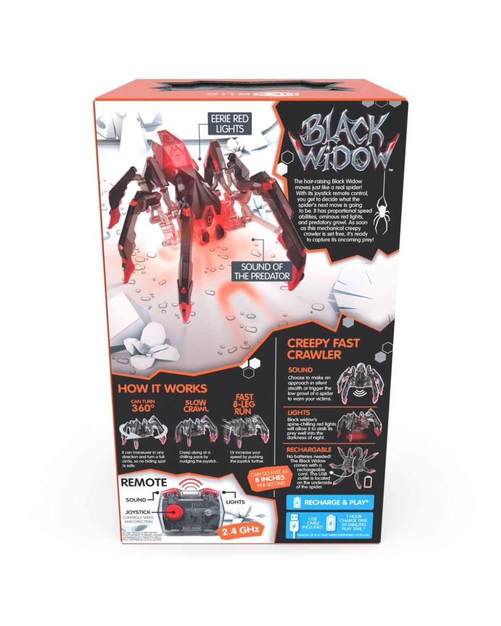 Interaktyvus žaislas Black Widow 6071524, 25.7 cm, juoda