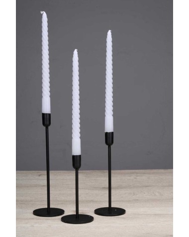 Žvakidė, metalas, 20 cm, juoda, 3 vnt.