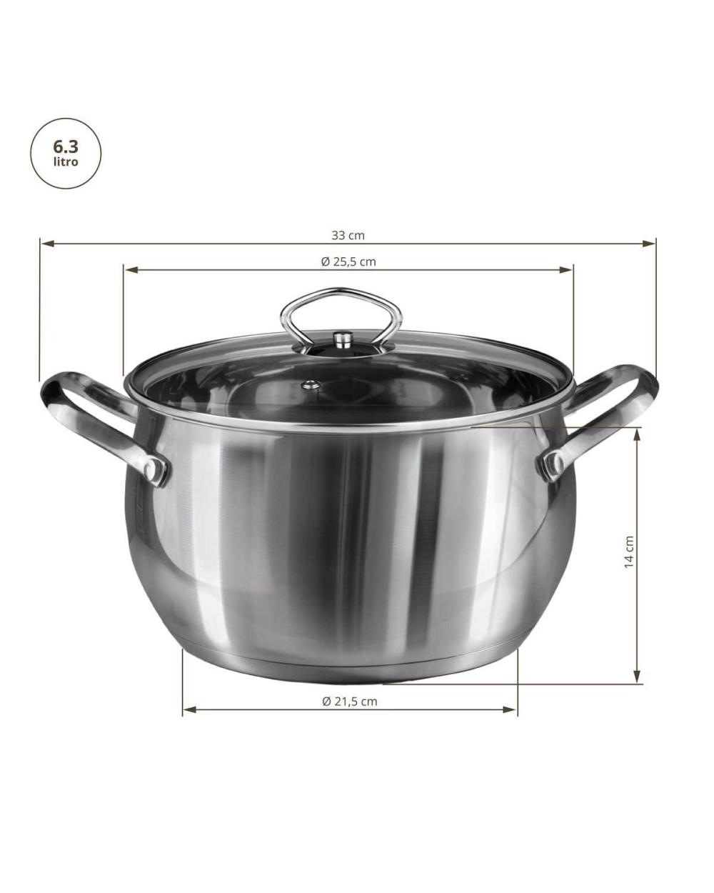 Puodas Apple Shape, 24 cm, 6.3 l