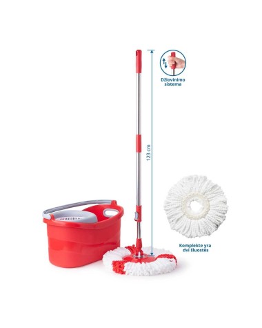 Grindų plovimo rinkinys Thema Lux LT2210, baltas/raudonas, 8 l