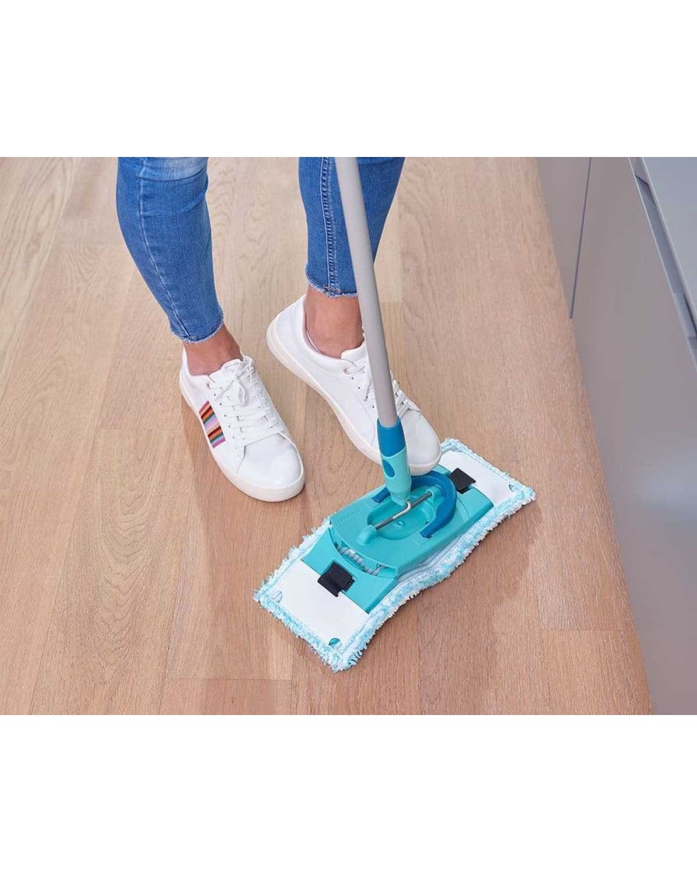 Grindų plovimo rinkinys Leifheit Rotation Disc Mop Ergo, žalias, 6 l