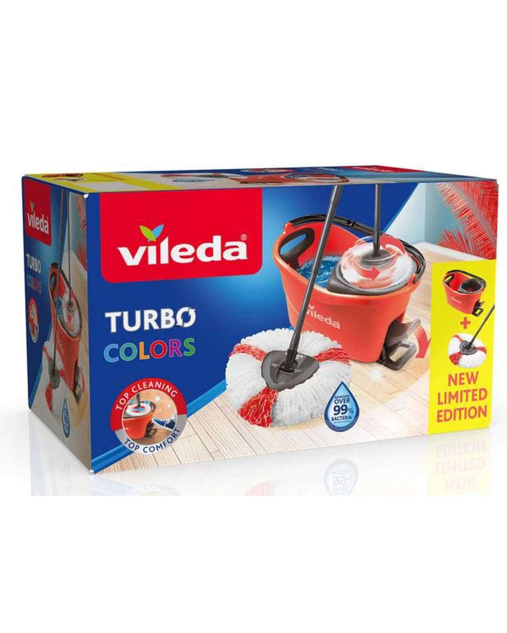 Grindų plovimo rinkinys Vileda, raudonas, 10 l