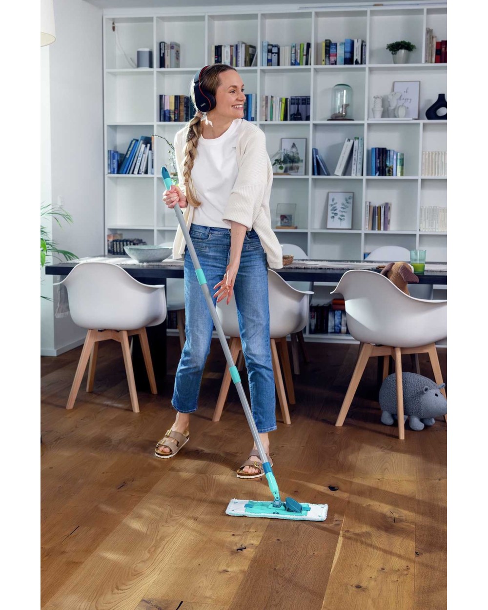 Grindų plovimo rinkinys Leifheit Power Clean, šviesiai mėlynas, 6 l