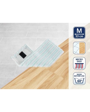 Plovimo šepečio šluostė Leifheit Clean Twist M Ergo Micro Duo, 330 mm, balta/žydra