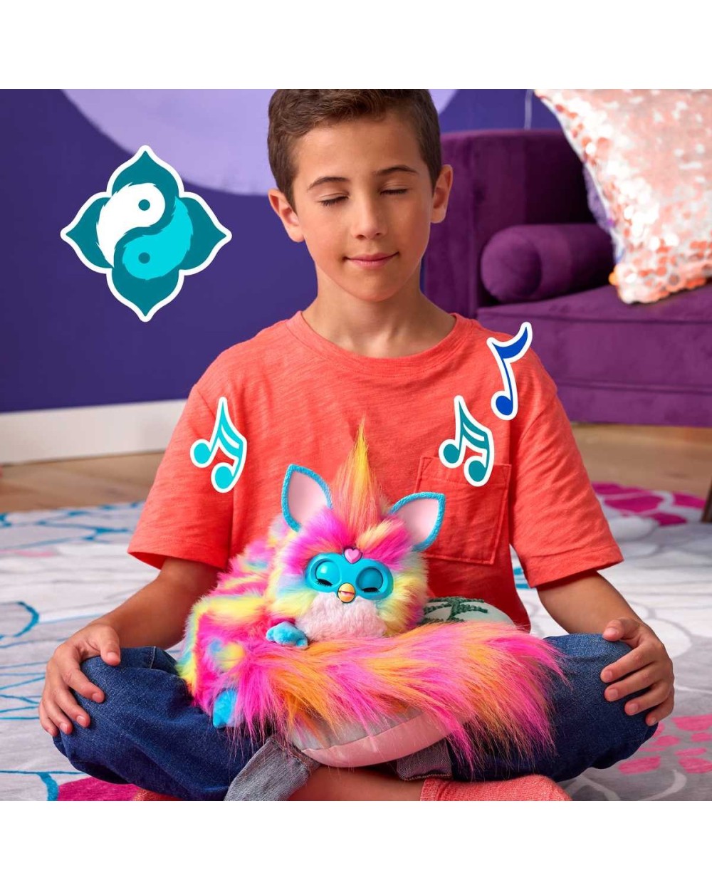 Interaktyvus žaislas Hasbro Furby Dj Rainbow, įvairių spalvų